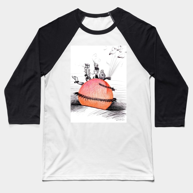 Not So Giant James and The Peach Baseball T-Shirt by toothy.crow